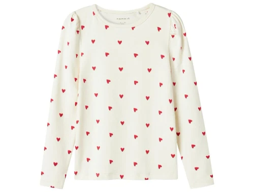 Name It top cloud dancer med hjerteprint